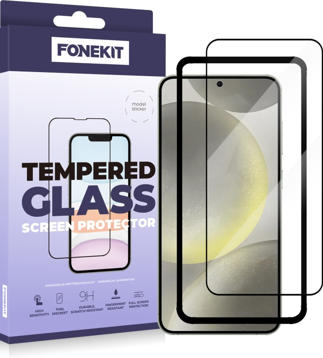 FoneKit Skärmskydd , Samsung Galaxy S24, svart i gruppen SMARTPHONE & SURFPLATTOR / Mobilskydd / Samsung hos TP E-commerce Nordic AB (D16263)
