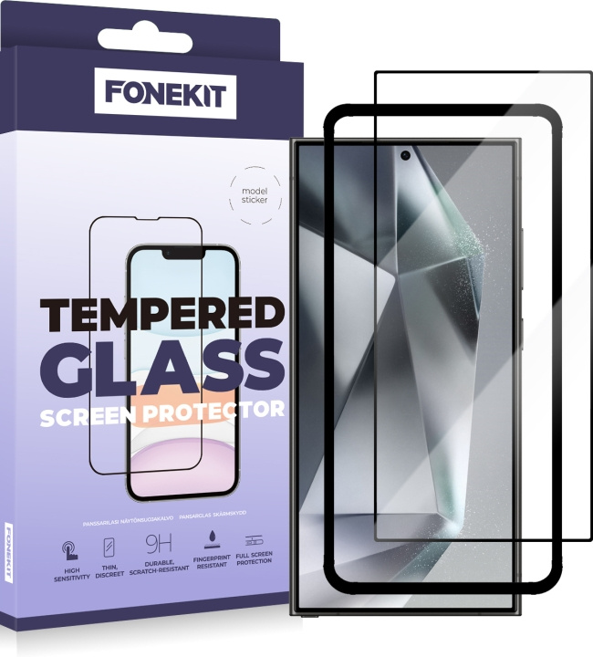 FoneKit Skärmskydd, Samsung Galaxy S24 Ultra, svart i gruppen SMARTPHONE & SURFPLATTOR / Mobilskydd / Samsung hos TP E-commerce Nordic AB (D16265)