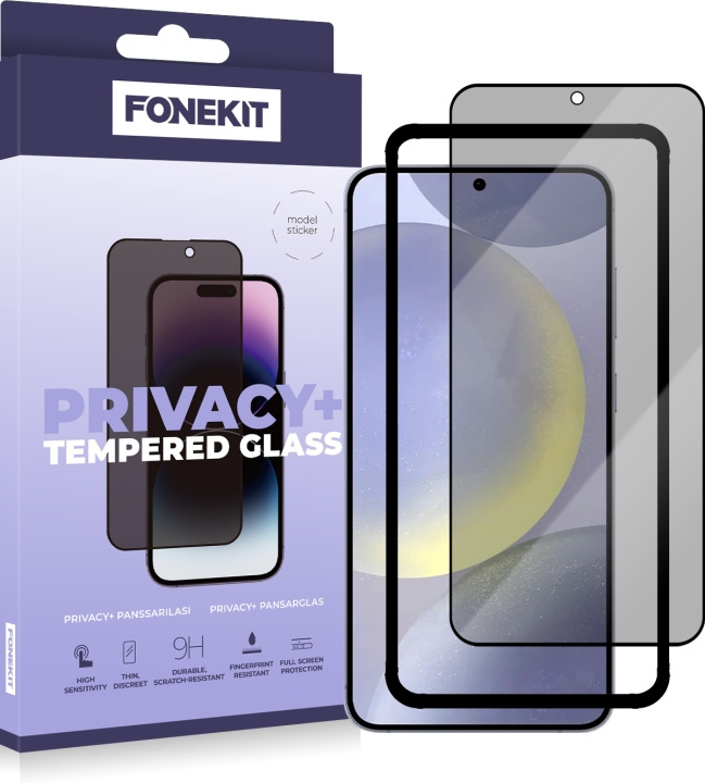FoneKit Privacy+ Skärmskydd, Galaxy S24+, svart i gruppen SMARTPHONE & SURFPLATTOR / Mobilskydd / Samsung hos TP E-commerce Nordic AB (D16276)