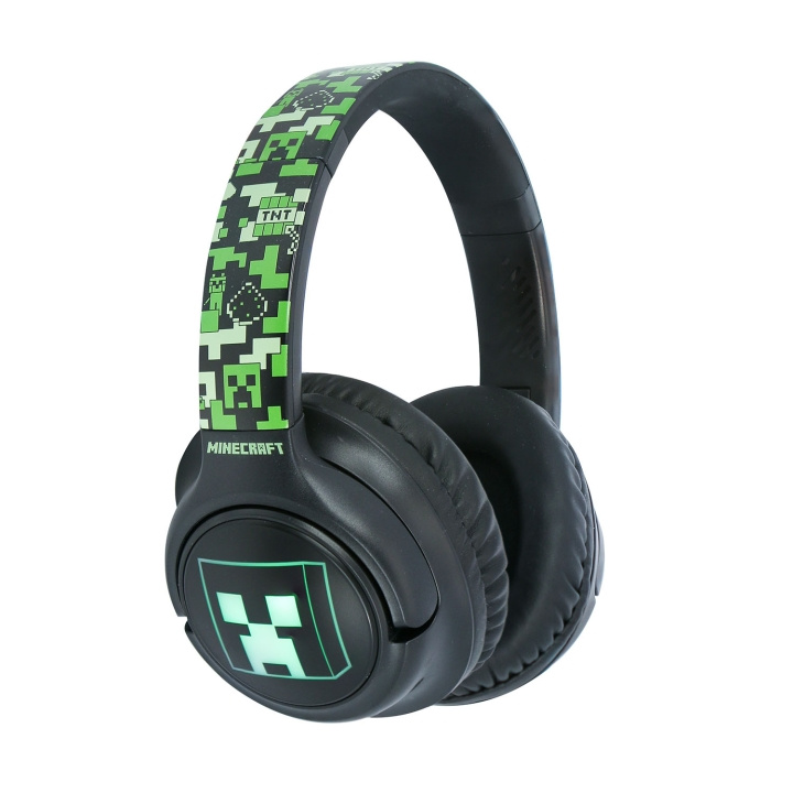 MINECRAFT Headphone Over-Ear Wireless LED Light Sharing Aux i gruppen HEMELEKTRONIK / Ljud & Bild / Hörlurar & Tillbehör / Hörlurar hos TP E-commerce Nordic AB (D16447)