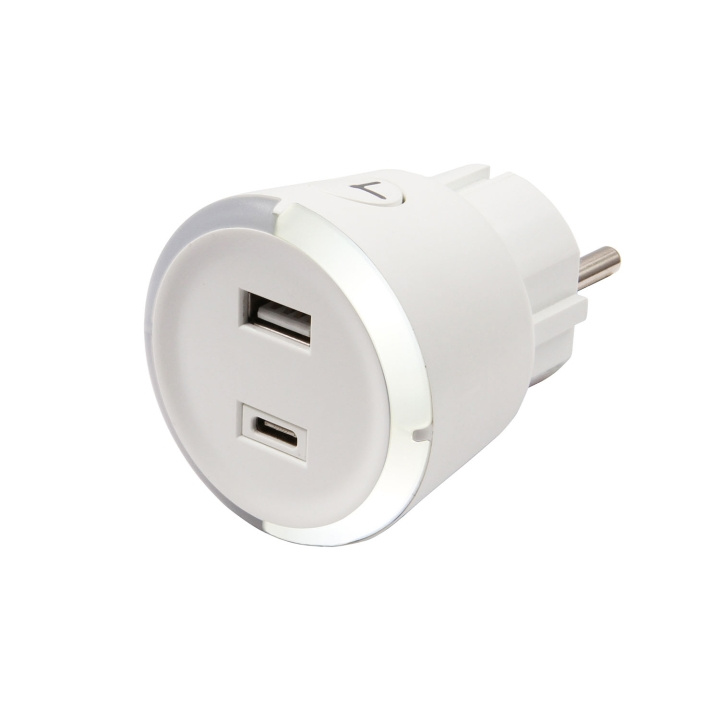 CAPiDi Säkerhetstimer USB A+C 1-4 3.4A Vit i gruppen HEM, HUSHÅLL & TRÄDGÅRD / El & Belysning / Timers hos TP E-commerce Nordic AB (D16458)