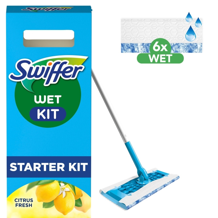 Swiffer Startkit 1 Rengöringsmopp +6st fuktiga i gruppen HEM, HUSHÅLL & TRÄDGÅRD / Städprodukter / Övriga städtillbehör hos TP E-commerce Nordic AB (D16494)