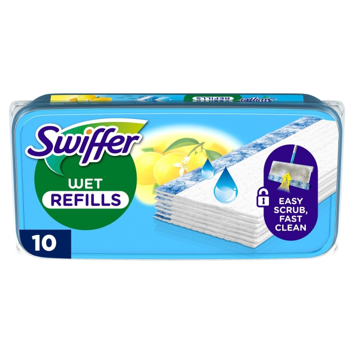 Swiffer Rengöringsdukar för golv, 10st fuktiga med citrusdoft | HEM, HUSHÅLL & TRÄDGÅRD - Städprodukter - Övriga städtillbehör | GameStuff
