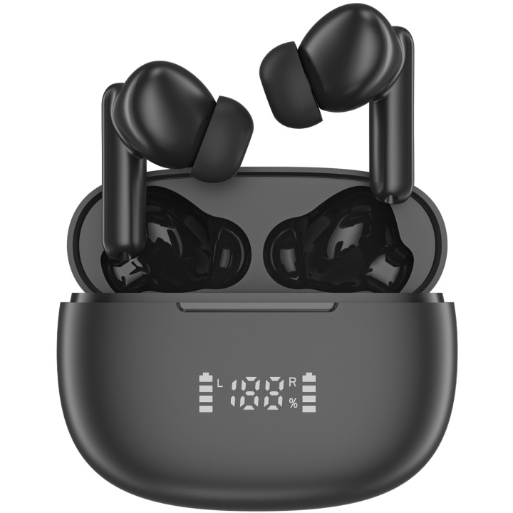 Audeeo Hörlurar In-Ear TWS ENC LED Navigator Svart i gruppen HEMELEKTRONIK / Ljud & Bild / Hörlurar & Tillbehör / Hörlurar hos TP E-commerce Nordic AB (D16517)