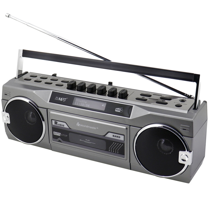 Soundmaster Kassettradio Stereo Bluetooth SRR80TI Silver i gruppen HEMELEKTRONIK / Ljud & Bild / Hemmabio, HiFi & Bärbart / Radio & Väckarklockor / Radio hos TP E-commerce Nordic AB (D16541)