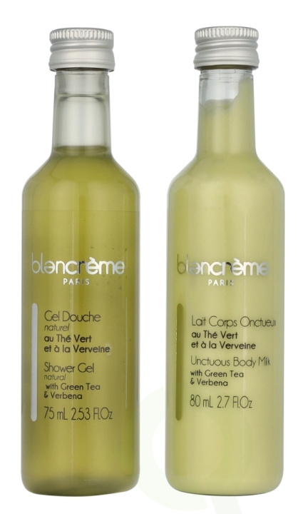 Blancreme Shower Gel + Creamy Body Milk Duo 160 ml 2x80ml - Green Tea & Verbena i gruppen SKÖNHET & HÄLSA / Hudvård / Kroppsvård / Bad & Duschcreme hos TP E-commerce Nordic AB (D16561)
