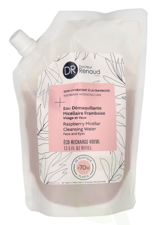 Dr. Renaud Raspberry Micellar Cleansing Water - Refill 400 ml Face And Eyes i gruppen SKÖNHET & HÄLSA / Hudvård / Ansiktsvård / Dagkräm hos TP E-commerce Nordic AB (D16611)