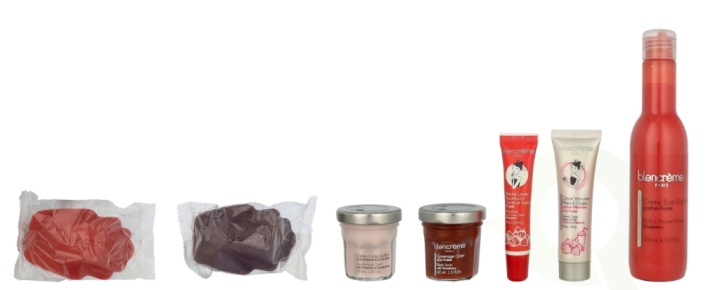 Blancreme Strawberry & Pomegranate Set 460 ml Shower Gel 200ml/Body Cream 40ml/Body Scrub 40ml/2x Soap Madeleine 70gr/Handcream 30ml/Lipbalm 10ml i gruppen SKÖNHET & HÄLSA / Presentkit / Presentkit För Henne hos TP E-commerce Nordic AB (D16681)