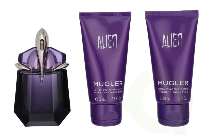 Thierry Mugler Alien Giftset 130 ml Edp Spray 30ml/Body Lotion 50ml/Shower Milk 50ml i gruppen SKÖNHET & HÄLSA / Presentkit / Presentkit För Henne hos TP E-commerce Nordic AB (D16761)
