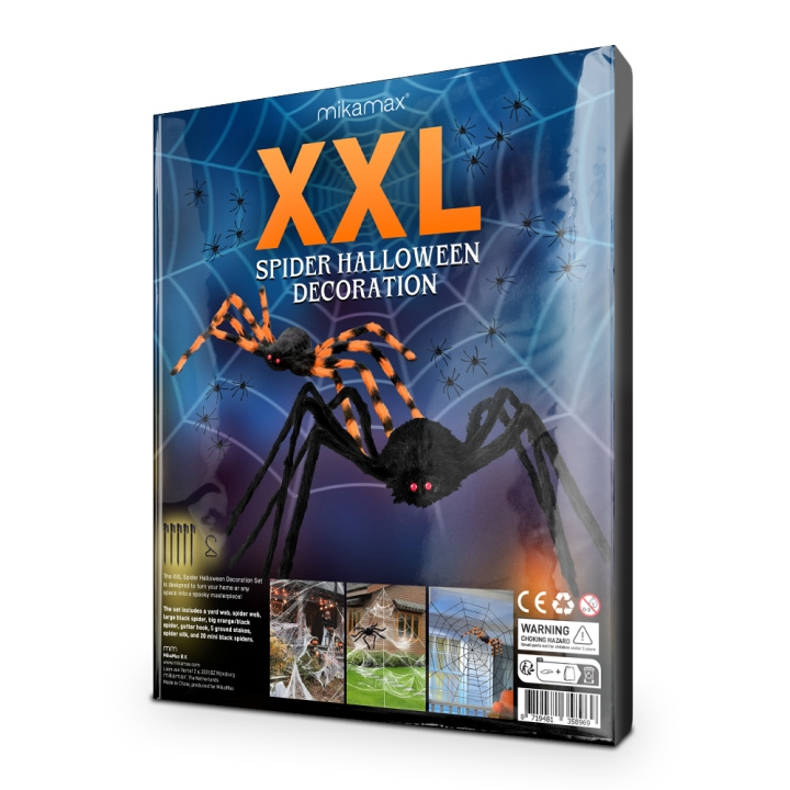 MikaMax XXL Halloween-dekoration med spindel i gruppen SPORT, FRITID & HOBBY / Roliga prylar / Övrigt hos TP E-commerce Nordic AB (D16887)