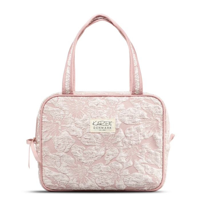 Karen Necessär med handtag - Rosa brokad i gruppen HEM, HUSHÅLL & TRÄDGÅRD / Badrum / Necessärer hos TP E-commerce Nordic AB (D16905)