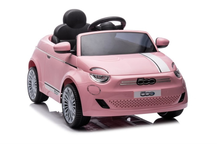Azeno Elbil - Fiat 500e 12V - Rosa (6951305) i gruppen LEKSAKER, BARN- & BABYPRODUKTER / Leksaker / Gåbilar hos TP E-commerce Nordic AB (D16960)