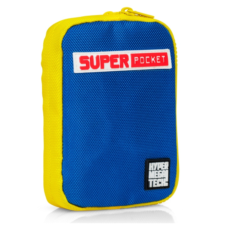 Blaze Evercade Hmt Super Pocket tygfodral - blå/gul i gruppen HEMELEKTRONIK / Spelkonsoler & Tillbehör / Övriga spel & tillbehör hos TP E-commerce Nordic AB (D16971)