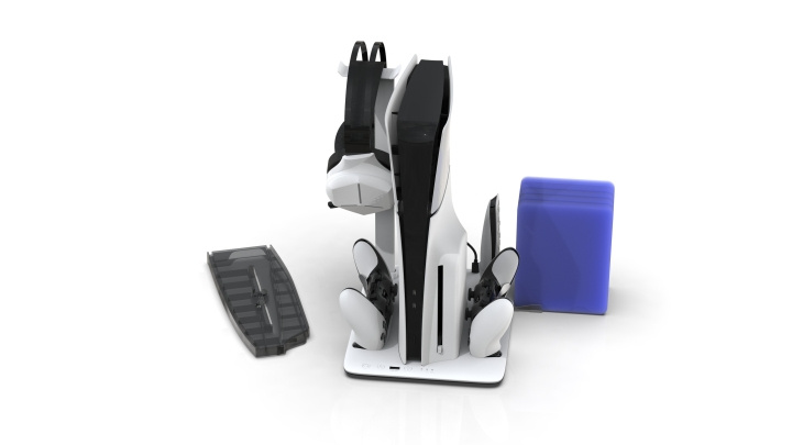 iMP TECH IMP DLX-stativ - Laddar kontroller (inkl. Edge), 3 sp-fläkt med spel, headset och fjärrkontroll i gruppen HEMELEKTRONIK / Spelkonsoler & Tillbehör / Sony PlayStation 5 hos TP E-commerce Nordic AB (D17017)