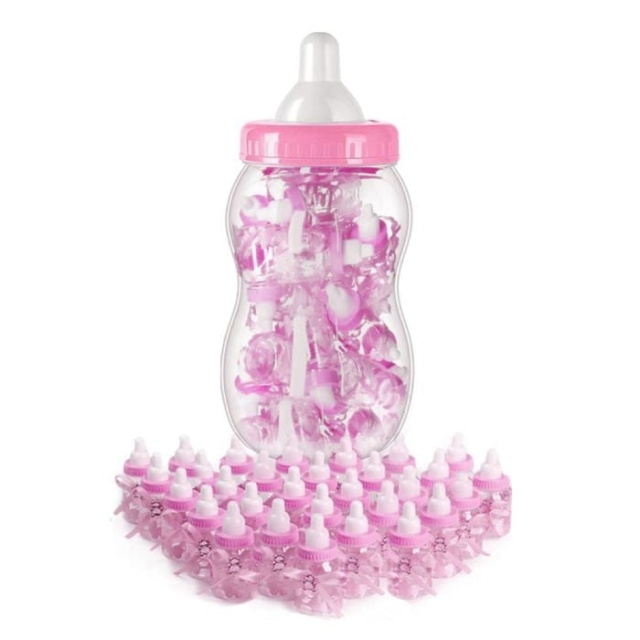 MikaMax Babyflaska Rosa - 24st i gruppen LEKSAKER, BARN- & BABYPRODUKTER / Äta & Dricka / Flaskor & Barnmuggar hos TP E-commerce Nordic AB (D17043)