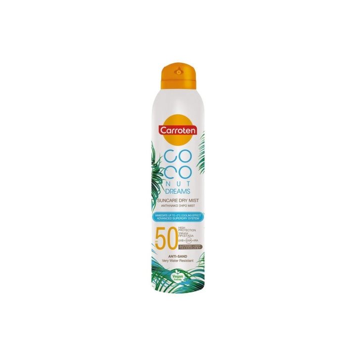Carroten Carroten Dry Mist SPF 50 Coconut Dreams 200 ml i gruppen SKÖNHET & HÄLSA / Hudvård / Solskydd & Tanning / Solskydd hos TP E-commerce Nordic AB (D17056)