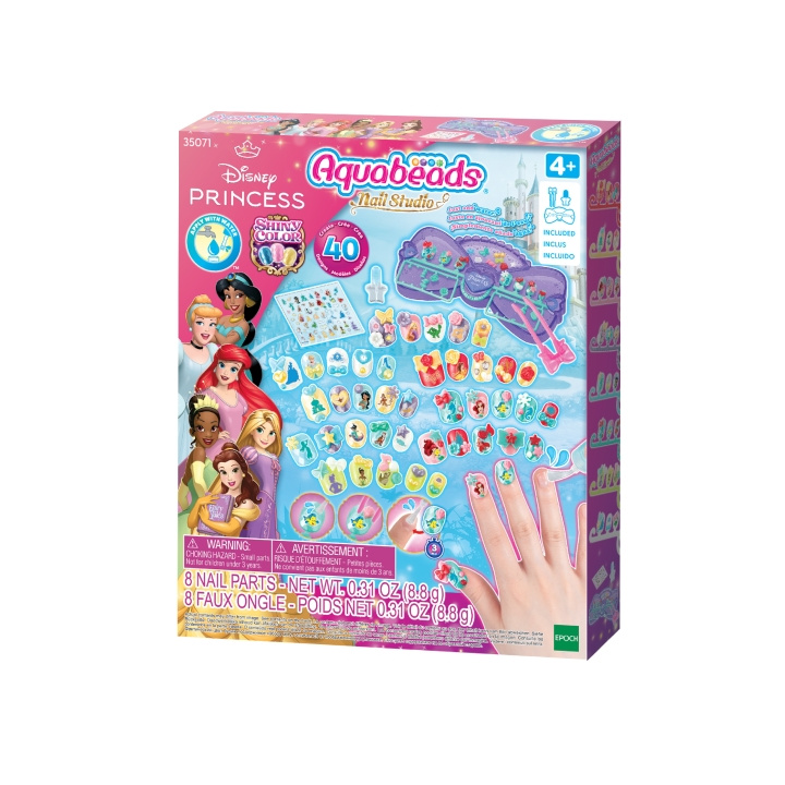 Aquabeads Nail Studio Disney Princess nageldesignersats - (35071) i gruppen LEKSAKER, BARN- & BABYPRODUKTER / Leksaker / Pyssel hos TP E-commerce Nordic AB (D17132)