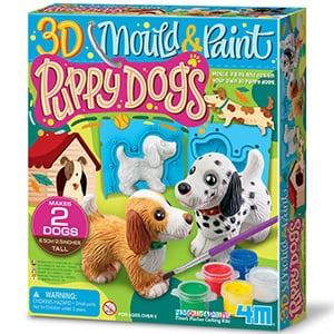 4M Forma och måla, 3D valphundar - (4M-04784) i gruppen LEKSAKER, BARN- & BABYPRODUKTER / Leksaker / Pyssel hos TP E-commerce Nordic AB (D17278)