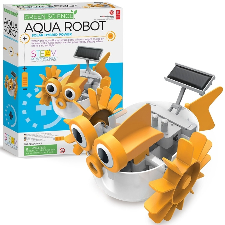 4M Green Science / Hybrid Solar Power - Aqua Robot (4M-03415) i gruppen LEKSAKER, BARN- & BABYPRODUKTER / Leksaker / Experiment & DIY hos TP E-commerce Nordic AB (D17280)