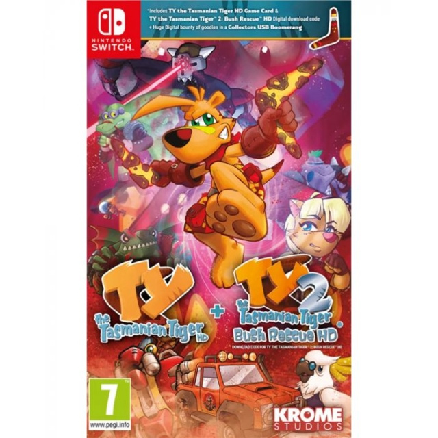 TY The Tasmania Tiger HD + TY The Tasmania Tiger HD 2: Bush Rescue HD Bundle (Switch) i gruppen HEMELEKTRONIK / Spelkonsoler & Tillbehör / Nintendo Switch / Spel hos TP E-commerce Nordic AB (D17326)