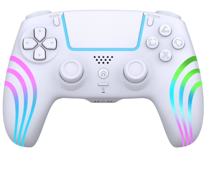 Deep Explorer Trådlös handkontroll vit PS4 / PS3 / PC i gruppen HEMELEKTRONIK / Spelkonsoler & Tillbehör / Sony PlayStation 4 hos TP E-commerce Nordic AB (D17392)