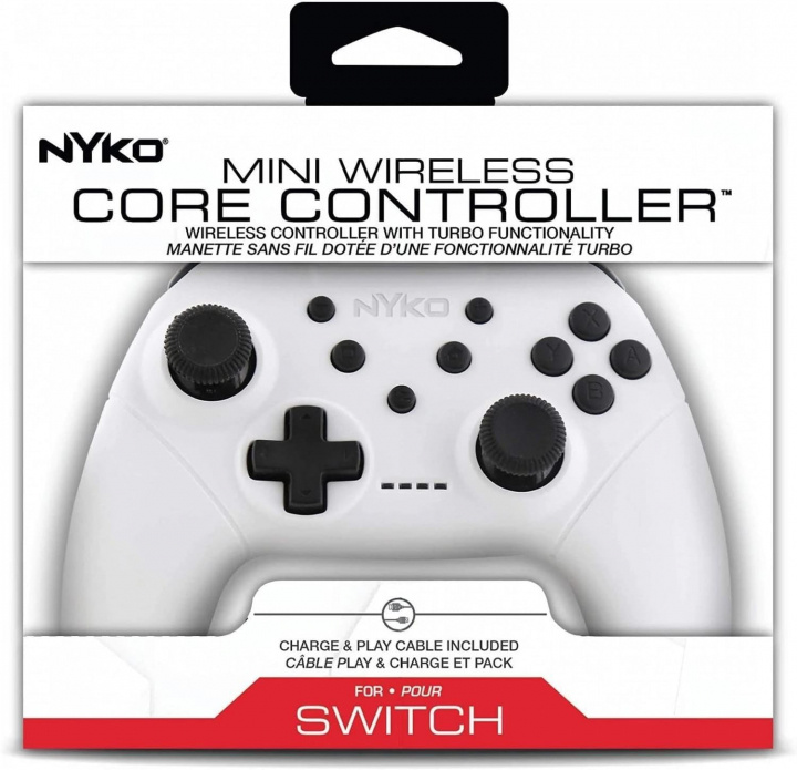 Nyko Mini Wireless Core Controller - Vit För Switch i gruppen HEMELEKTRONIK / Spelkonsoler & Tillbehör / Nintendo Switch / Tillbehör hos TP E-commerce Nordic AB (D17500)