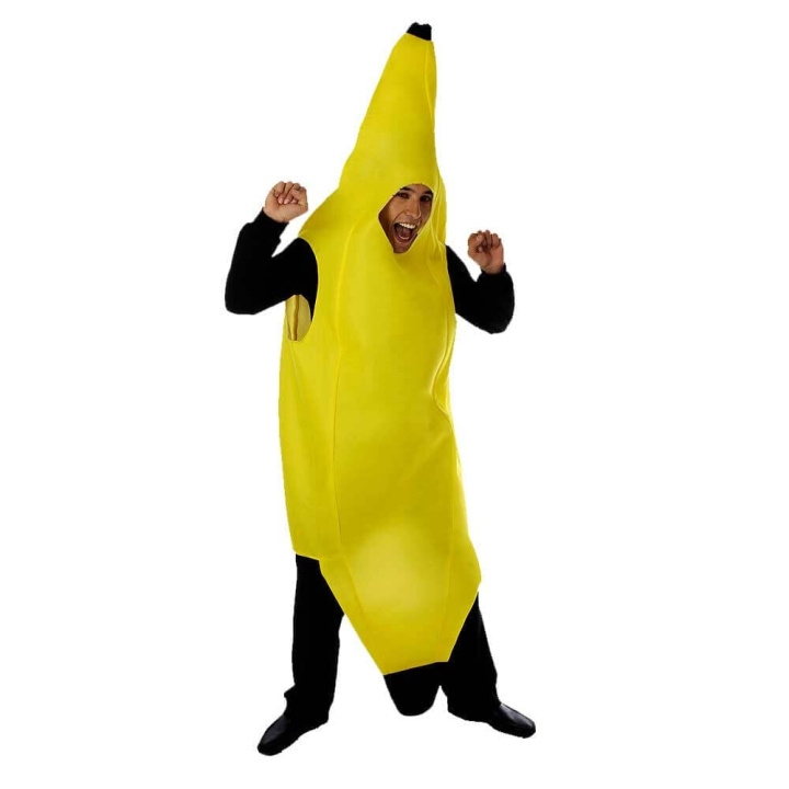 MikaMax Banan kostym - vuxen (03939) i gruppen LEKSAKER, BARN- & BABYPRODUKTER / Leksaker / Maskeradkläder hos TP E-commerce Nordic AB (D17619)