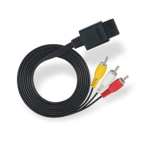 Trade Invaders GC/N64/SNES AV-kabel (i F&G-påse + etikett) i gruppen HEMELEKTRONIK / Spelkonsoler & Tillbehör / Nintendo 64 hos TP E-commerce Nordic AB (D17695)