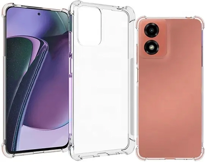 Insmat Impact Case, Motorola G04, transparent i gruppen SMARTPHONE & SURFPLATTOR / Mobilskydd / Motorola hos TP E-commerce Nordic AB (D18055)