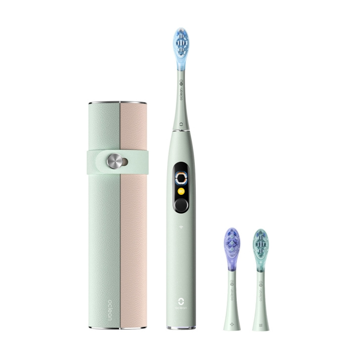 Oclean Elektrisk Tandborste X Ultra 20 Set Grön i gruppen SKÖNHET & HÄLSA / Munvård / Eltandborstar hos TP E-commerce Nordic AB (D18134)