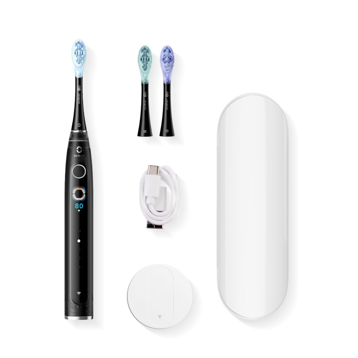 Oclean Elektrisk Tandborste X Pro 20 Set Svart i gruppen SKÖNHET & HÄLSA / Munvård / Eltandborstar hos TP E-commerce Nordic AB (D18140)