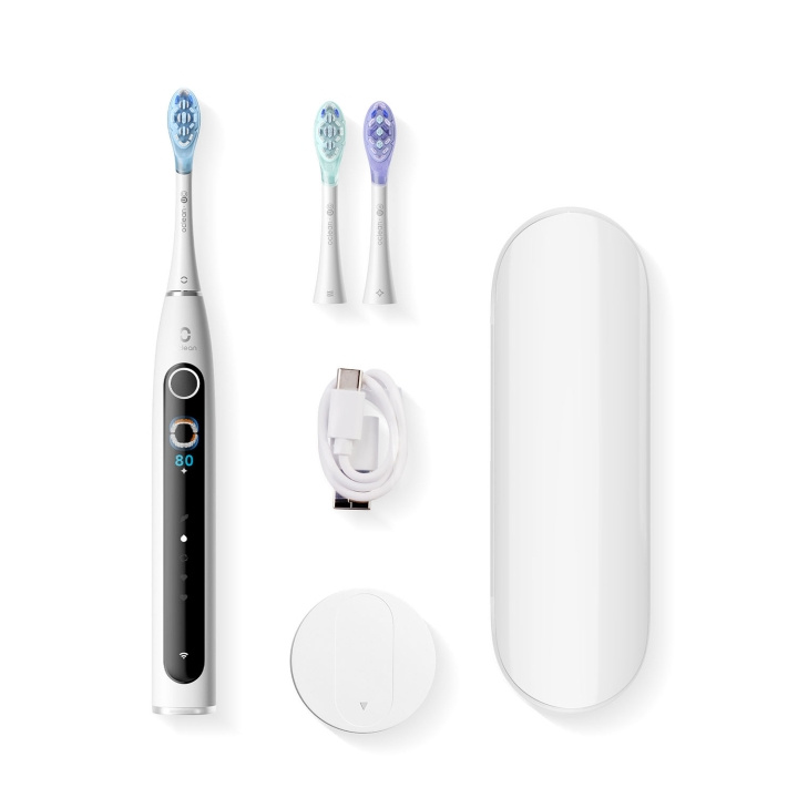 Oclean Elektrisk Tandborste X Pro 20 Set Vit i gruppen SKÖNHET & HÄLSA / Munvård / Eltandborstar hos TP E-commerce Nordic AB (D18141)