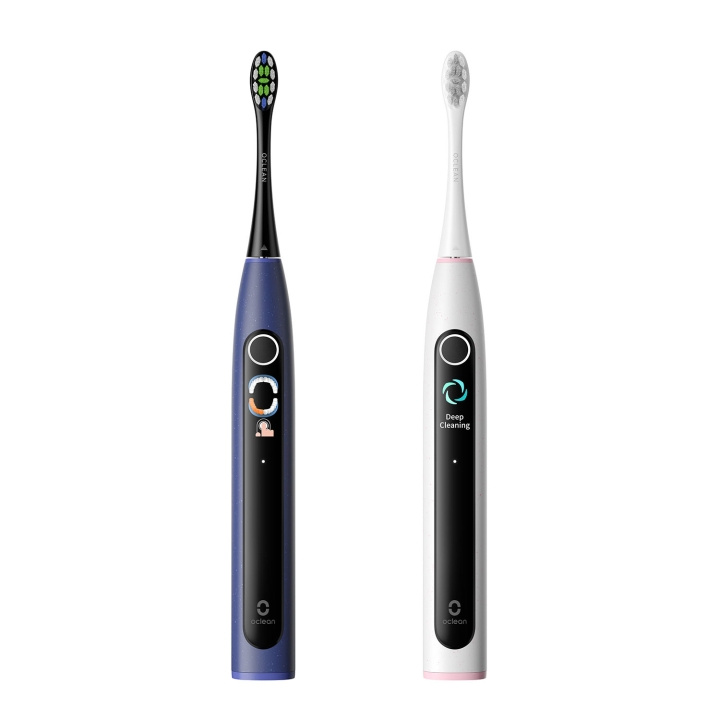 Oclean Elektrisk Tandborste X Lite Duo Set Mörkblå+Grå i gruppen SKÖNHET & HÄLSA / Munvård / Eltandborstar hos TP E-commerce Nordic AB (D18147)