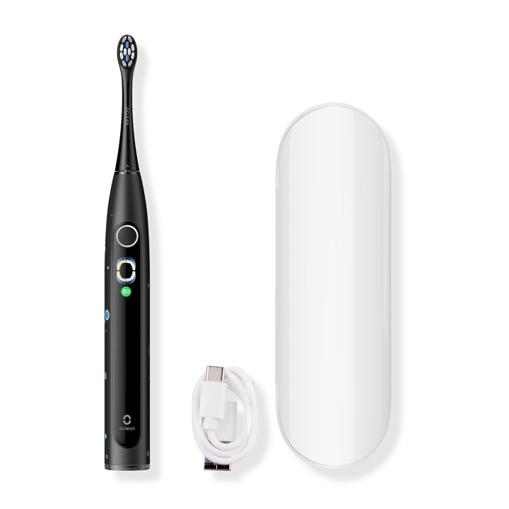 Oclean Elektrisk Tandborste X Kids Set Svart i gruppen SKÖNHET & HÄLSA / Munvård / Eltandborstar hos TP E-commerce Nordic AB (D18151)