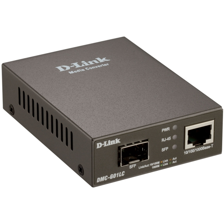 D-Link DMC-G01LC 10/100/1000Mbps to SFP Standalone Media Converter i gruppen DATORER & KRINGUTRUSTNING / Nätverk / Mediakonverter hos TP E-commerce Nordic AB (D18171)