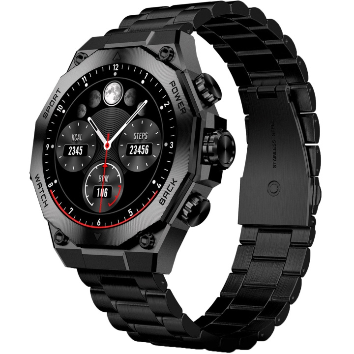KSIX Smartklocka Titanium - Svart i gruppen SPORT, FRITID & HOBBY / Smartwatch & Aktivitetsarmband / Smartwatches hos TP E-commerce Nordic AB (D18179)