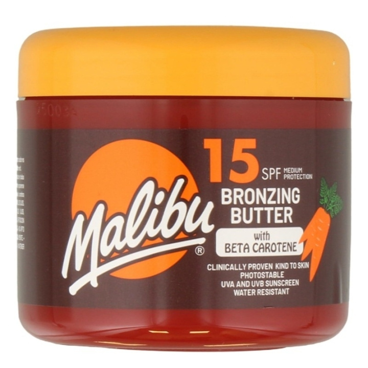 Malibu Bronzing Butter with Beta Carotene SPF15 300ml i gruppen SKÖNHET & HÄLSA / Hudvård / Solskydd & Tanning / Brun utan sol hos TP E-commerce Nordic AB (D18212)