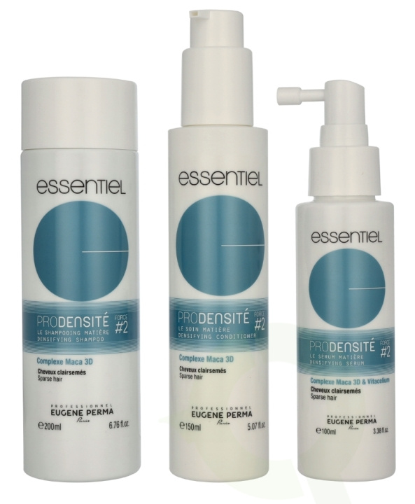 Eugene Perma Essentiel Pro Densite #2 Set 450 ml Shampoo 200ml/Conditioner 150ml/Serum 100ml i gruppen SKÖNHET & HÄLSA / Hår & Styling / Hårvårdsprodukter / Schampo hos TP E-commerce Nordic AB (D18371)