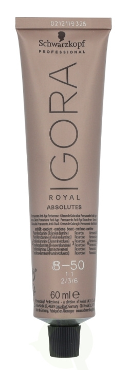Schwarzkopf Igora Royal Absolutes Permanent Color Creme 60 ml 8-50 i gruppen SKÖNHET & HÄLSA / Hår & Styling / Hårvårdsprodukter / Hårfärg / Hårfärg & Färgbomb hos TP E-commerce Nordic AB (D18377)