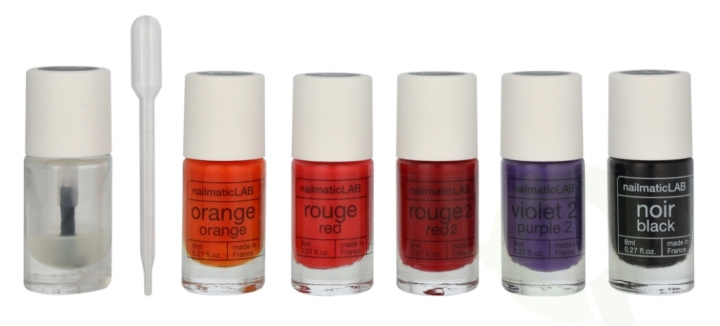 Nailmatic Nail Polish Set 52.5 ml Red - 5x Nail Polish 8ml/5x Pre-Filled Mxing Base/10 Pipettes/5 Labels/1 Booklet With 20 Recipes/5x Mixing Bases 2,5 ml i gruppen SKÖNHET & HÄLSA / Manikyr/Pedikyr / Nagellack hos TP E-commerce Nordic AB (D18391)