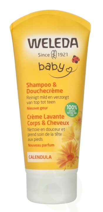 Weleda Baby Calendula Hair- & Body Shampoo 200 ml i gruppen SKÖNHET & HÄLSA / Hudvård / Kroppsvård / Bad & Duschcreme hos TP E-commerce Nordic AB (D18397)