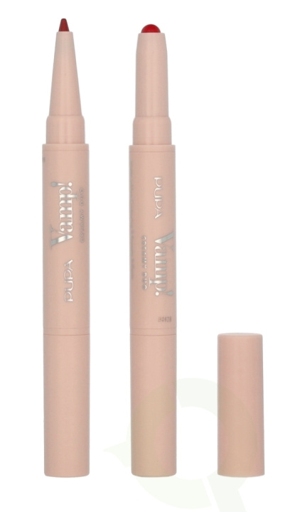Pupa Milano Pupa Vamp! Creamy Duo Lip Pencil 1 g #010 True Red / Lipstick 0,8g / Pencil 0,2g i gruppen SKÖNHET & HÄLSA / Makeup / Läppar / Läppenna hos TP E-commerce Nordic AB (D18400)