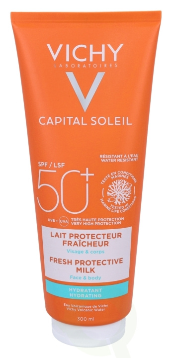 Vichy Capital Soleil Fresh Protective Milk SPF50+ 300 ml i gruppen SKÖNHET & HÄLSA / Hudvård / Solskydd & Tanning / Solskydd hos TP E-commerce Nordic AB (D18437)