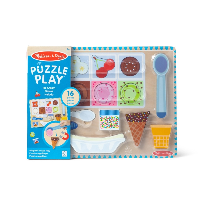 Melissa & Doug Magnetiskt träpussel med glass (31006) i gruppen LEKSAKER, BARN- & BABYPRODUKTER / Leksaker / Barnpussel hos TP E-commerce Nordic AB (D18644)