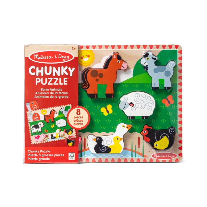 Melissa & Doug Farm Chunky-pussel (8 st) (50203) i gruppen LEKSAKER, BARN- & BABYPRODUKTER / Leksaker / Barnpussel hos TP E-commerce Nordic AB (D18645)