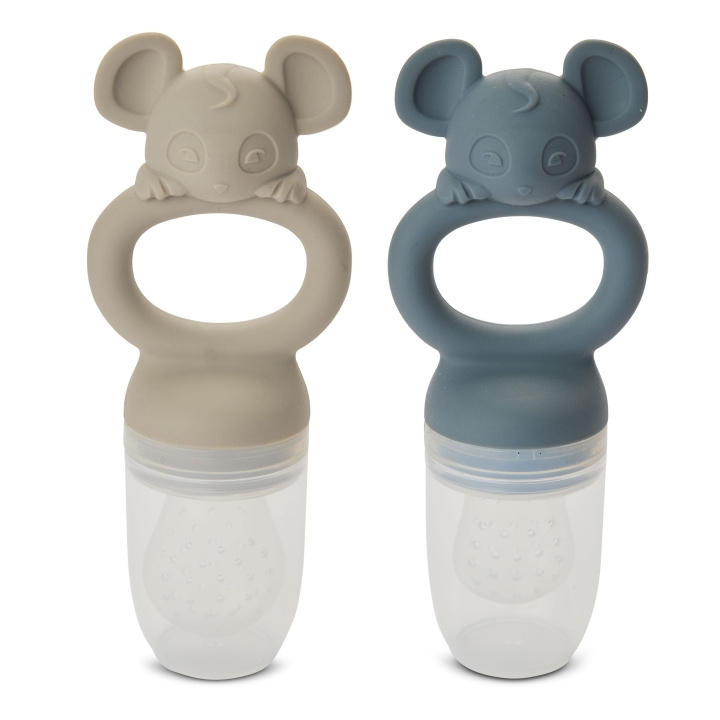 Nuuroo Lauge Fruktpip i silikon - Bering Sea / Cobblestone - 2-pack - 4 mdr + i gruppen LEKSAKER, BARN- & BABYPRODUKTER / Babysaker / Nappar & Bitringar hos TP E-commerce Nordic AB (D18673)