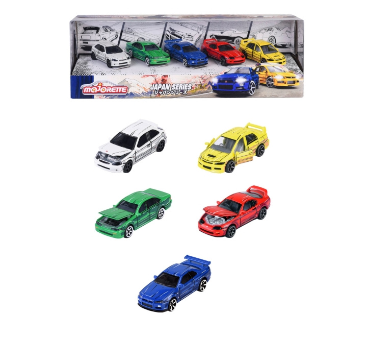 Majorette Japan Series 5 Pieces Giftpack (212051031) i gruppen LEKSAKER, BARN- & BABYPRODUKTER / Leksaker / Leksaksbilar & andra fordon hos TP E-commerce Nordic AB (D18675)