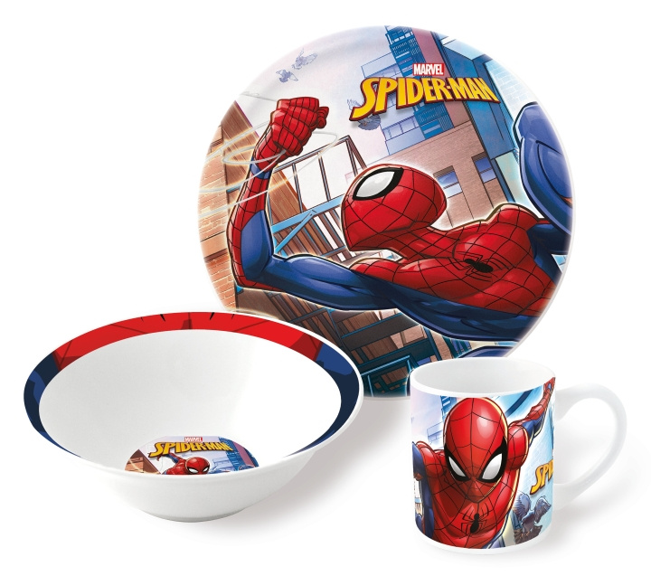 Marvel Stor - Presentförpackning i keramik med 3 delar - Spiderman (78365) i gruppen LEKSAKER, BARN- & BABYPRODUKTER / Äta & Dricka / Barnserviser hos TP E-commerce Nordic AB (D18763)