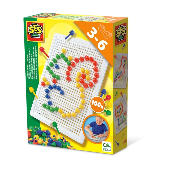 SES Creative Mosaikpinnbräda 100 st - (S14046) i gruppen LEKSAKER, BARN- & BABYPRODUKTER / Spel / Sällskapsspel hos TP E-commerce Nordic AB (D18782)