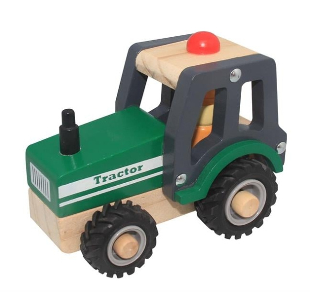 Magni Trätraktor med gummihjul (3895) i gruppen LEKSAKER, BARN- & BABYPRODUKTER / Leksaker / Leksaksbilar & andra fordon hos TP E-commerce Nordic AB (D18789)
